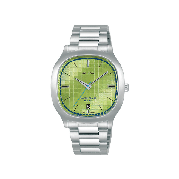 FUSION LADY LIME GREEN DIAL SILVER STEEL 37MM - AS9L75X1