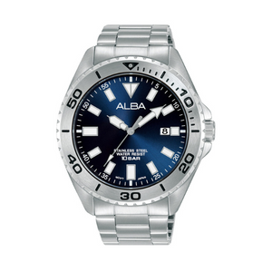 Shop The Latest Collection Of Alba Active Blue Dial Silver Steel 44Mm - As9Q43X1 In Lebanon