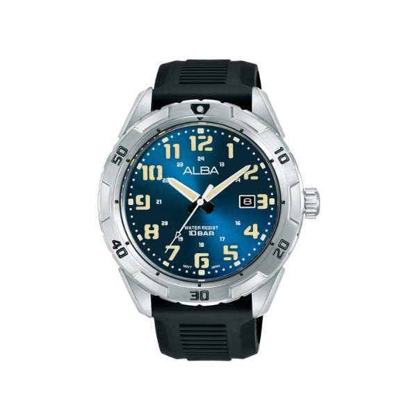 ACTIVE BLUE DIAL BLK STRAP 45MM - AS9R85X1