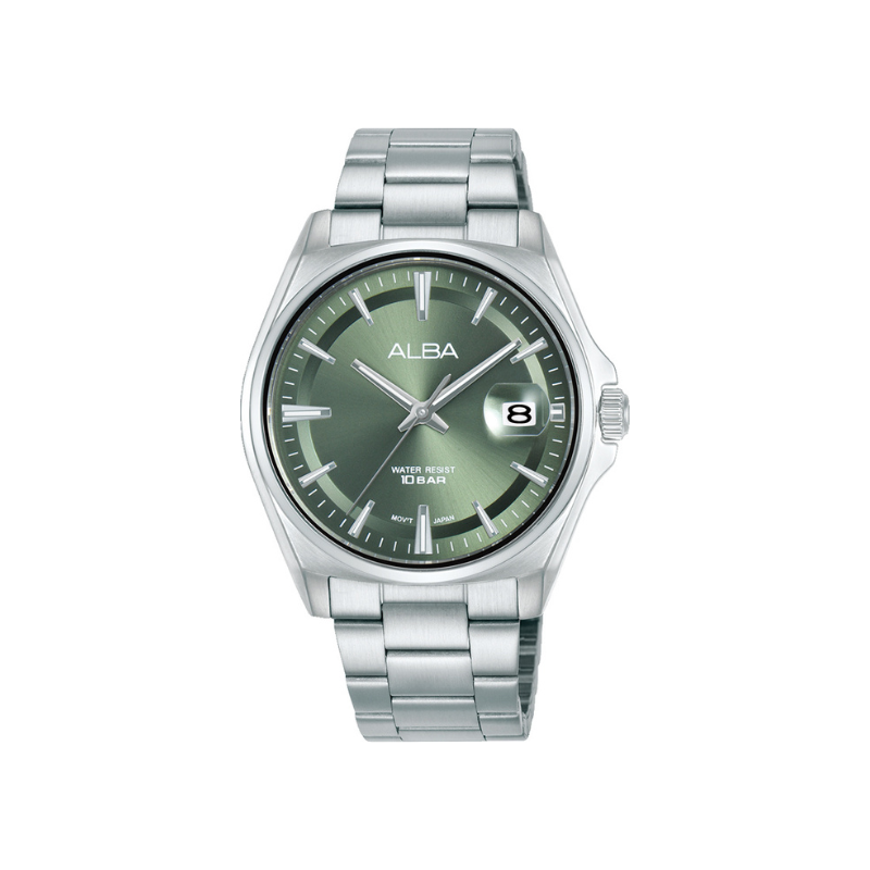 ACTIVE GREEN DIAL SILVER STEEL 39MM- AS9V87X1