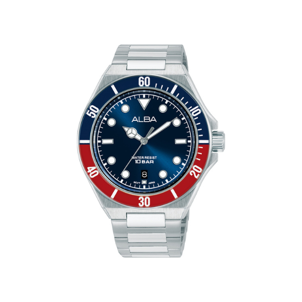 ACTIVE BLUE DIAL SILVER STEEL 42MM- AS9W09X1