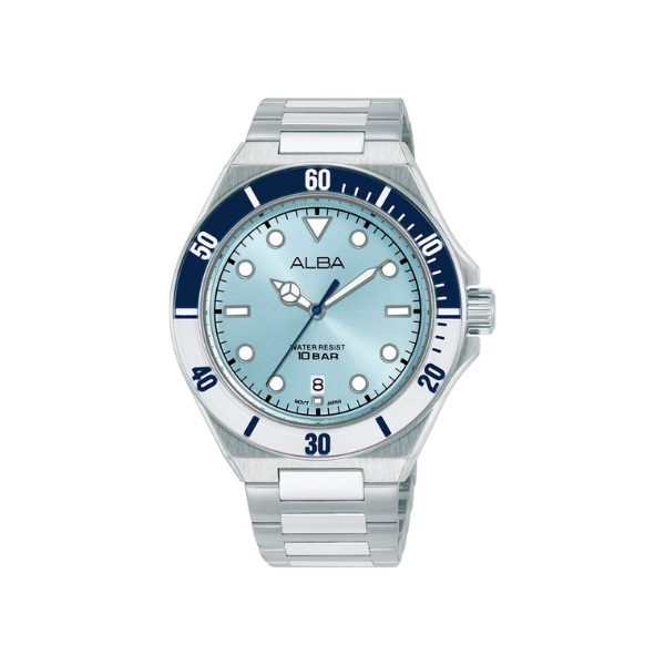 ACTIVE L.BLUE DIAL SILVER STEEL 42MM- AS9W11X1