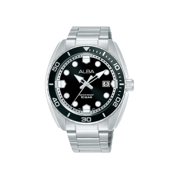 ACTIVE BLK DIAL SILVER STEEL 43.5MM- AS9W21X1