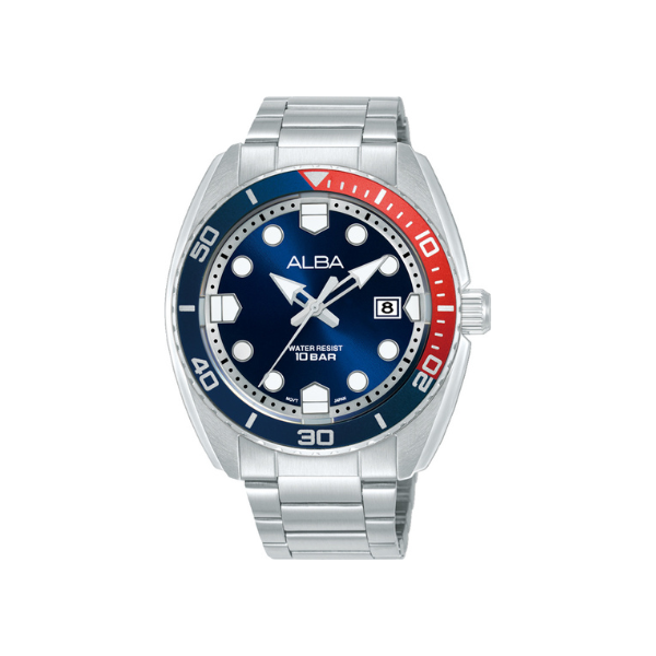 ACTIVE BLUE DIAL SILVER STEEL 43.5MM- AS9W25X1