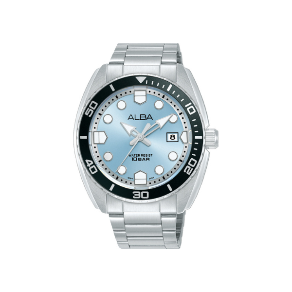 ACTIVE L.BLUE DIAL SILVER STEEL 43.5MM- AS9W27X1