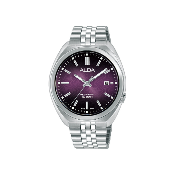 ACTIVE PURPLE DIAL SILVER ST. 40.95MM- AS9W37X1