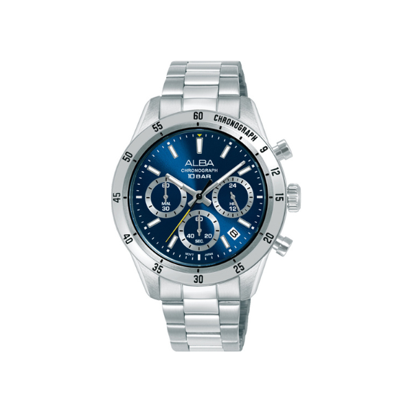 ACTIVE BLUE DIAL SILVER ST. 39.3MM- AT3L25X1