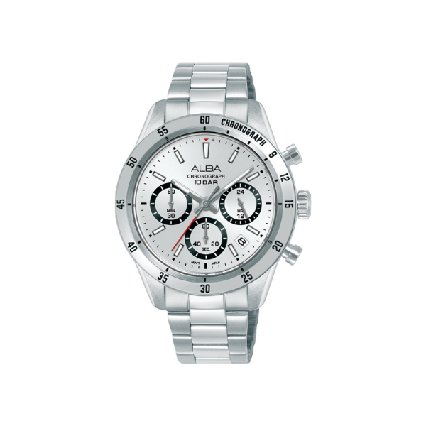 ACTIVE WHITE DIAL SILVER ST. 39.3MM- AT3L29X1