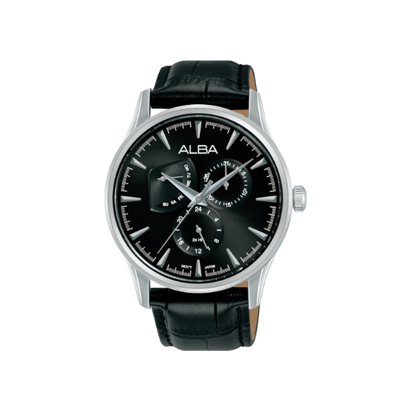 PRESTIGE BLK DIAL BLK LEATHER 42MM- AZ8019X1