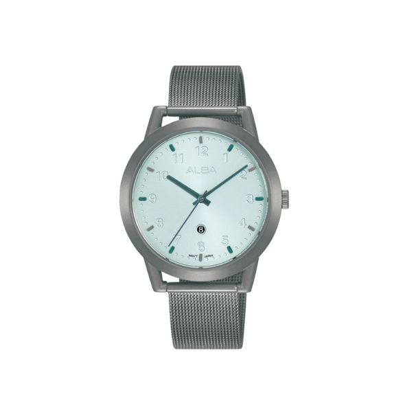 Fusion Light Blue Dial Mesh Bracelet 37Mm - Ah7Z51X1
