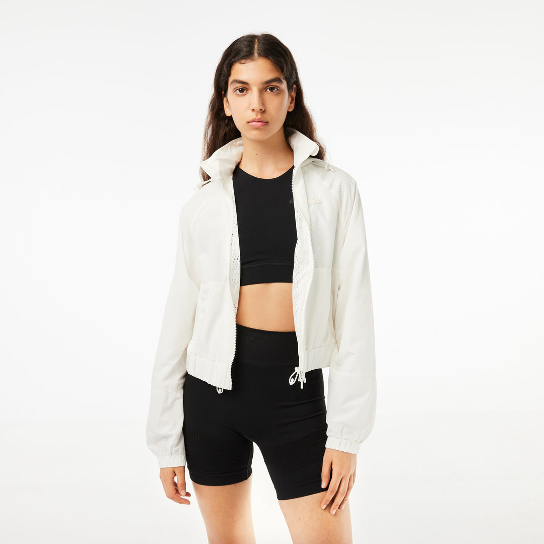 Short Zipped Hooded Nylon Jacket - BF0754