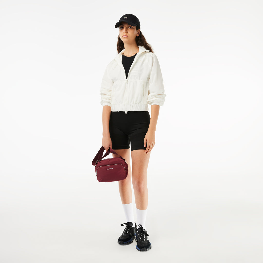 Short Zipped Hooded Nylon Jacket - BF0754