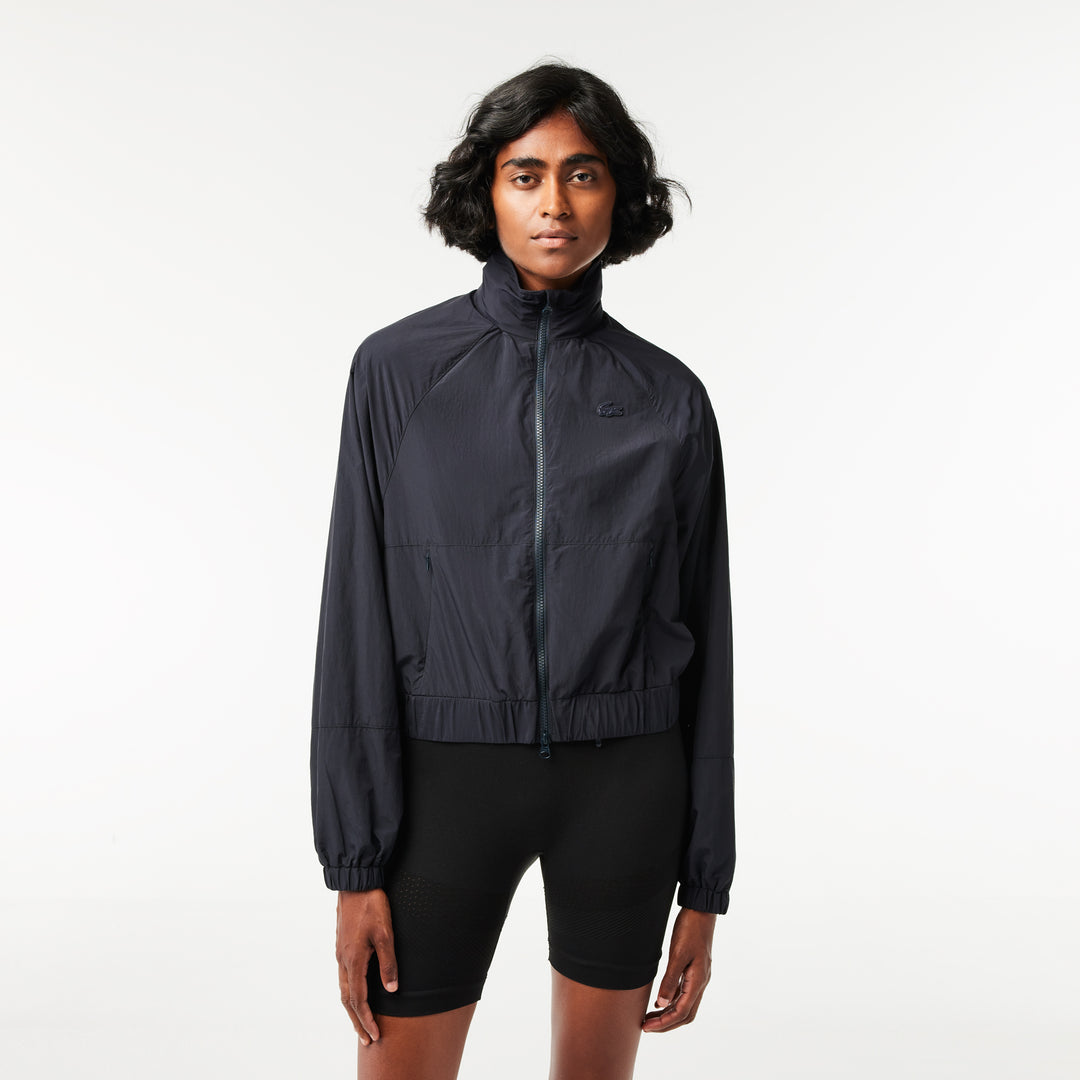 Short Zipped Hooded Nylon Jacket - BF0754