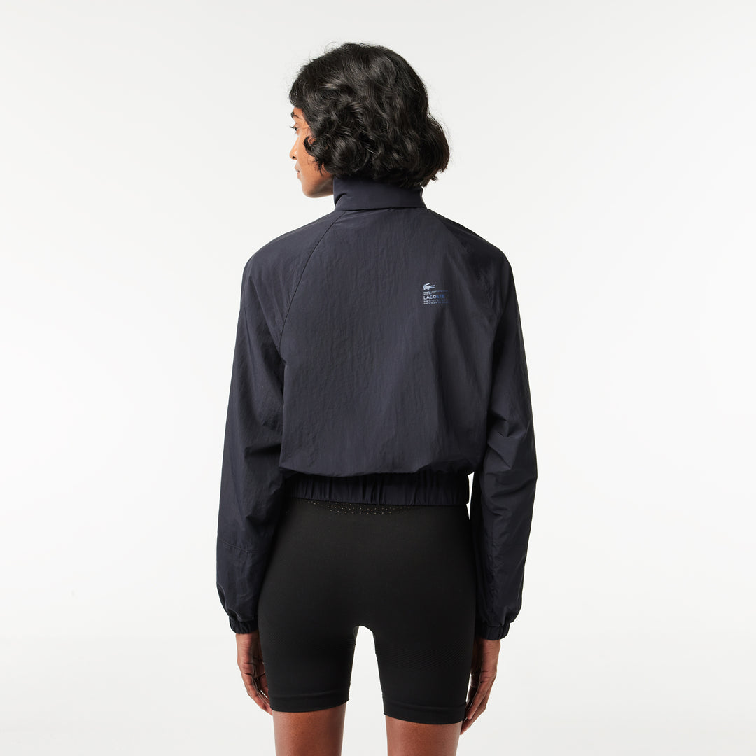 Short Zipped Hooded Nylon Jacket - BF0754