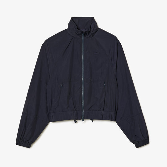 Short Zipped Hooded Nylon Jacket - BF0754