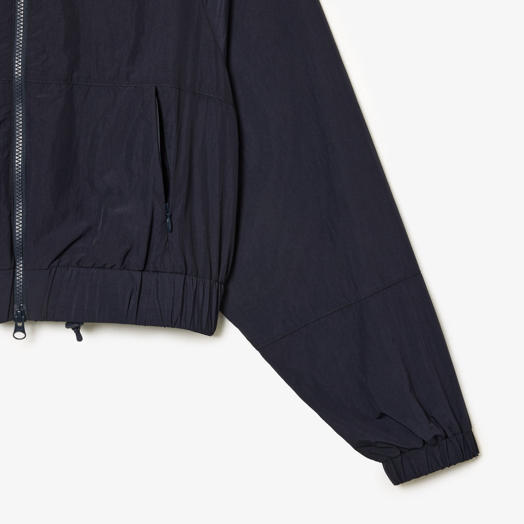 Short Zipped Hooded Nylon Jacket - BF0754