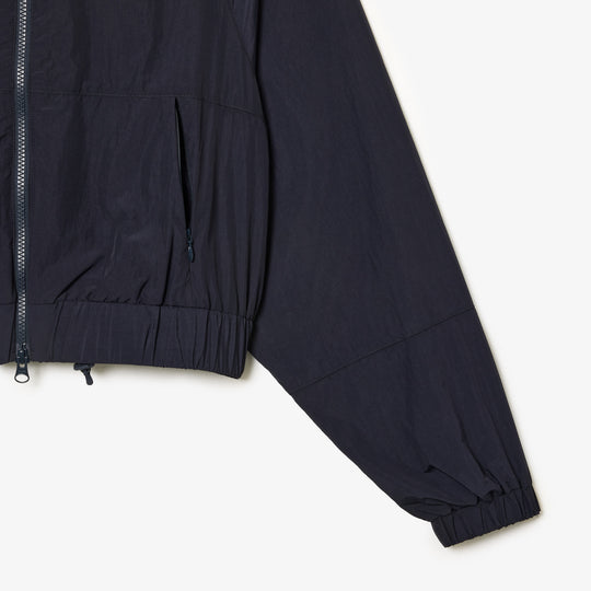 Short Zipped Hooded Nylon Jacket - BF0754