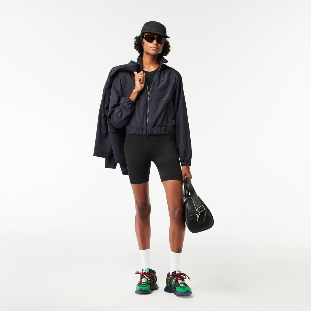 Short Zipped Hooded Nylon Jacket - BF0754