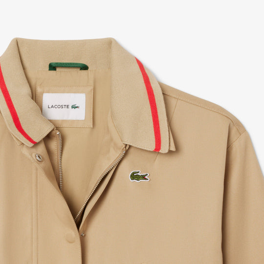 Oversized Logo Polo Collar Twill Jacket - BF9802