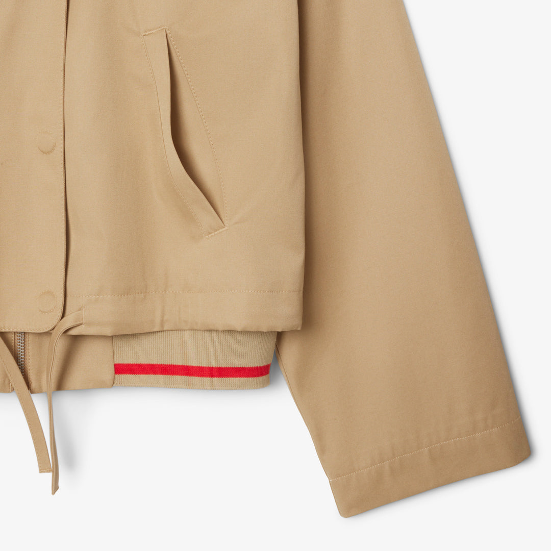 Oversized Logo Polo Collar Twill Jacket - BF9802