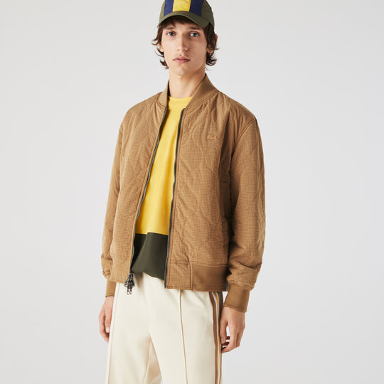 Men’s Bimaterial Reversible Colourblock Bomber Jacket