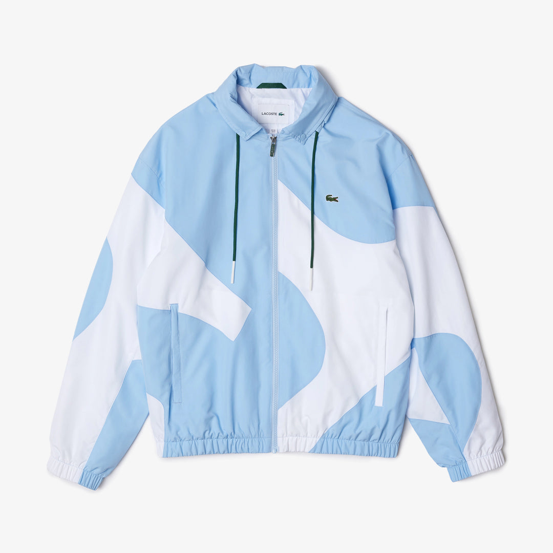 Men's Heritage Graphic Colour-block Zippered Water-Resistant Jacket