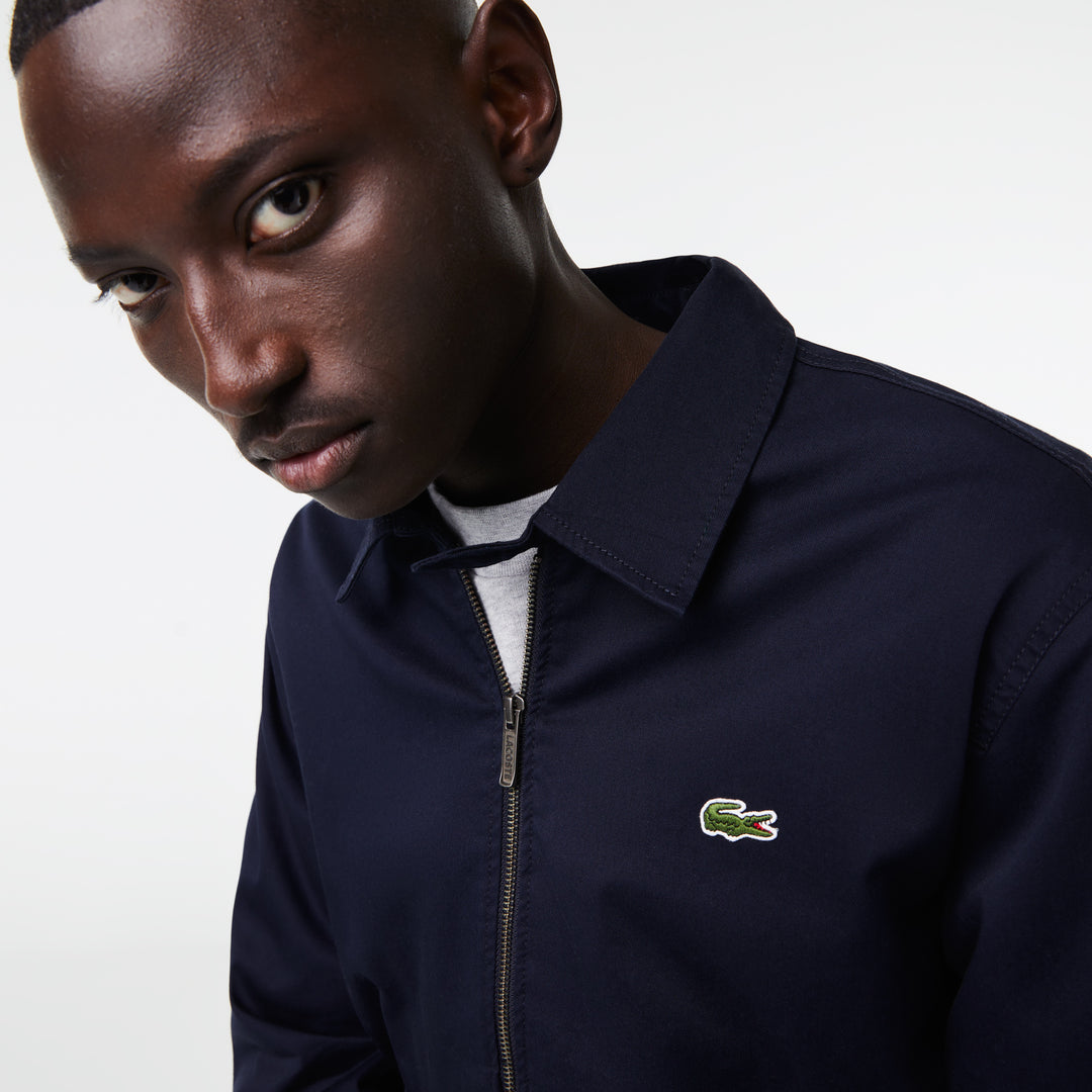 Shop The Latest Collection Of Lacoste Men'S Short Zippered Organic Cotton Gabardine Jacket - Bh2591 In Lebanon