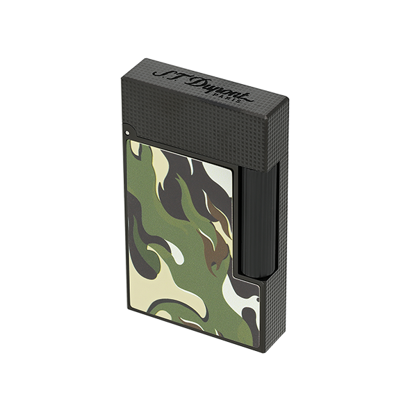 Ligne 2 Guilloche Under Lacquer Lighter CAMO Khaki - C16050