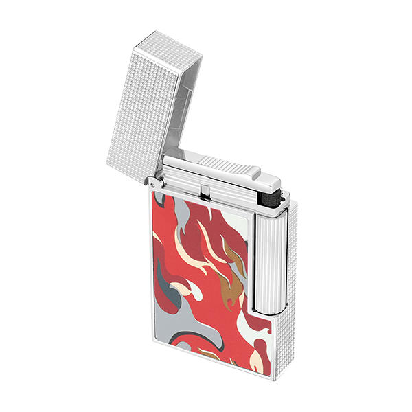 Ligne 2 Guilloche Under Lacquer Lighter CAMO Red - C16051