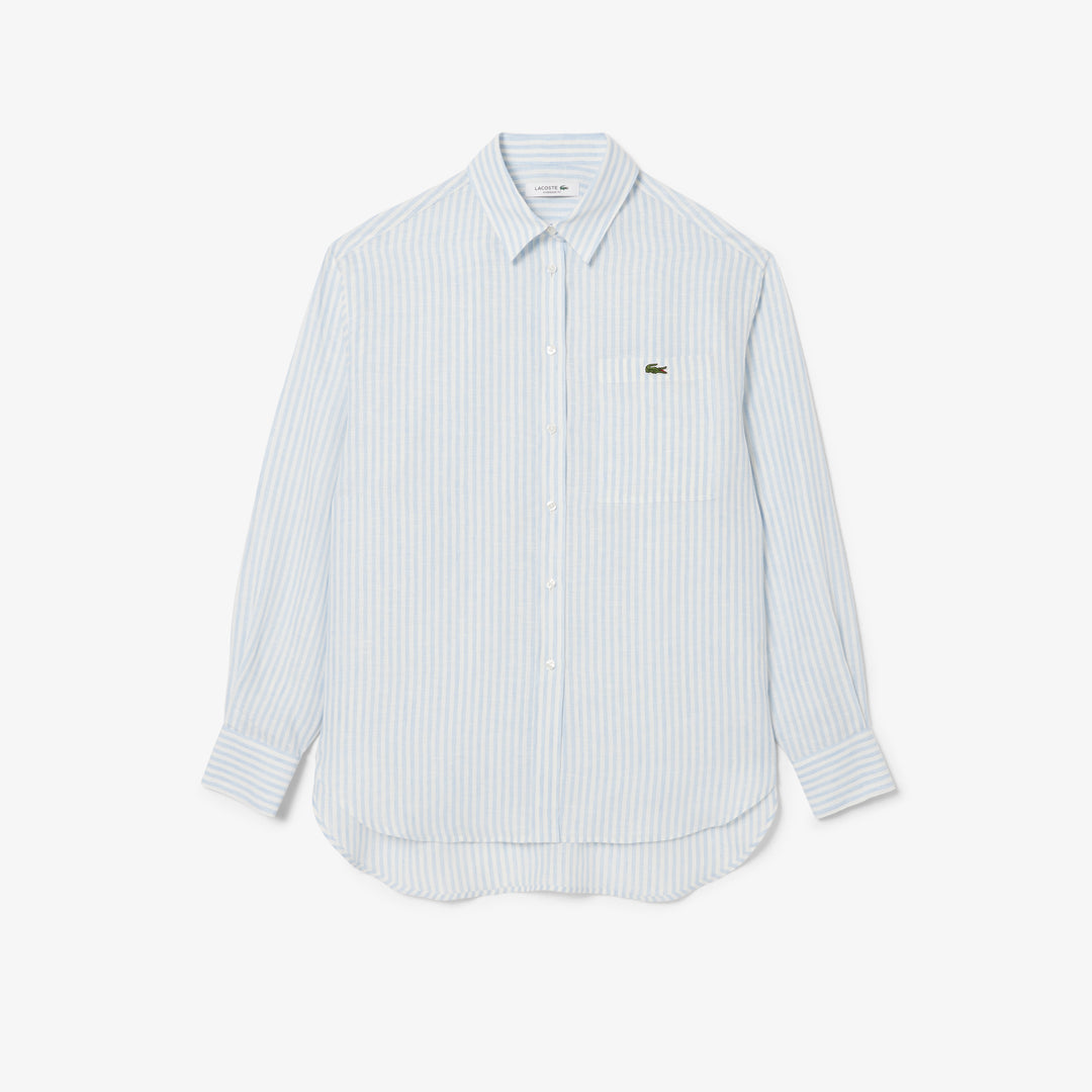 Oversized Striped Linen Shirt - CF0054