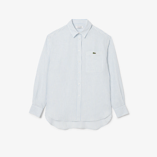 Oversized Striped Linen Shirt - CF0054