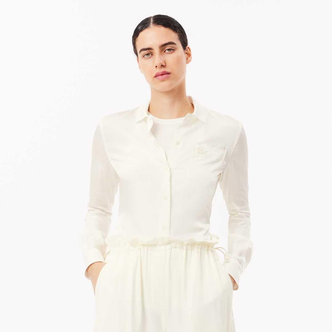 Slim Fit Fluid Ribbed Collar Shirt - CF3885