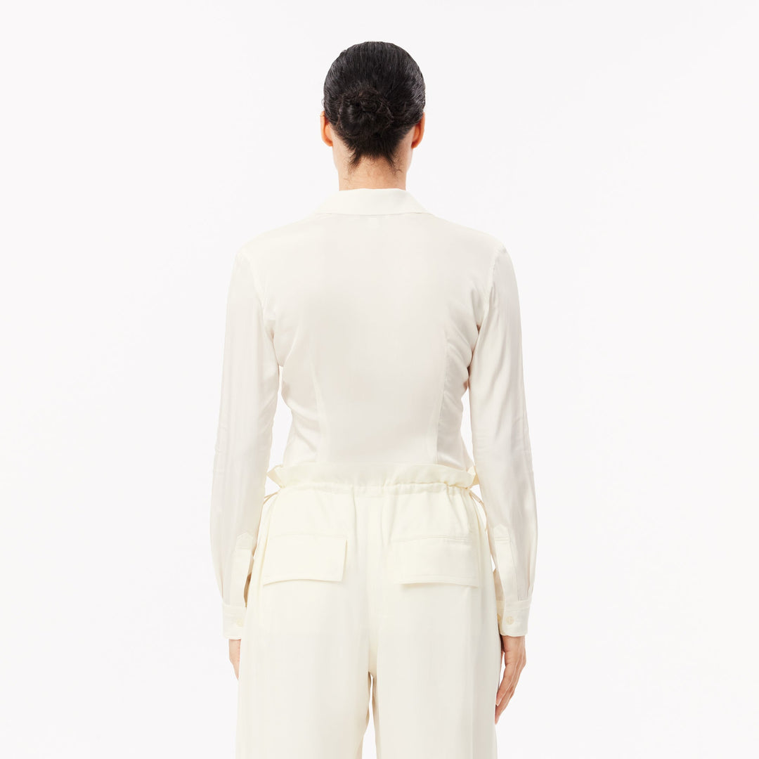 Slim Fit Fluid Ribbed Collar Shirt - CF3885