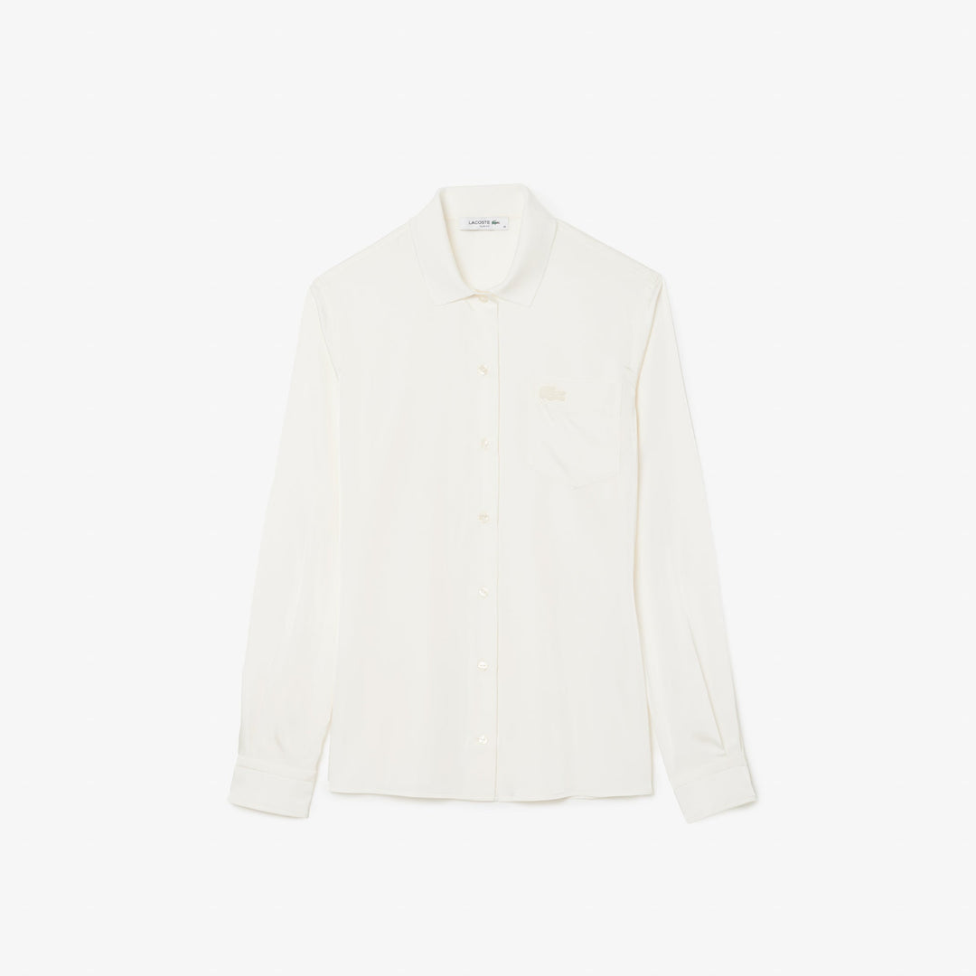 Slim Fit Fluid Ribbed Collar Shirt - CF3885