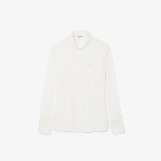 Slim Fit Fluid Ribbed Collar Shirt - CF3885