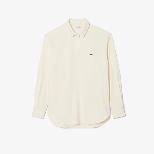 Oversized Polo Style Flannel Shirt - CF5440