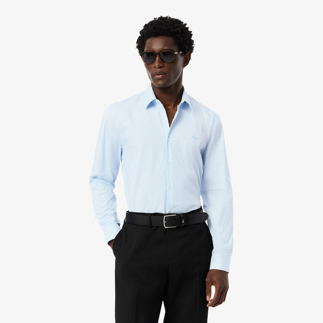 Slim Fit Striped Stretch Poplin Shirt - CH0198