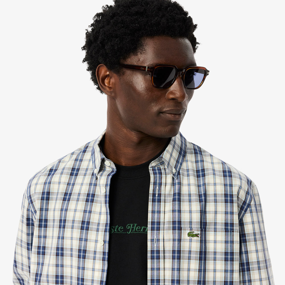 Regular Fit Poplin Plaid Shirt - CH5085