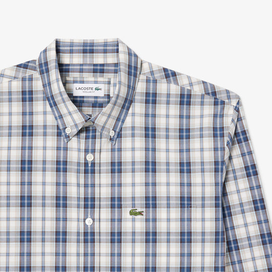 Regular Fit Poplin Plaid Shirt - CH5085