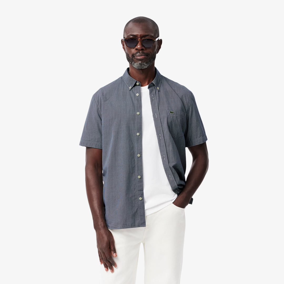 Short Sleeved Regular Fit Gingham Shirt - CH5622