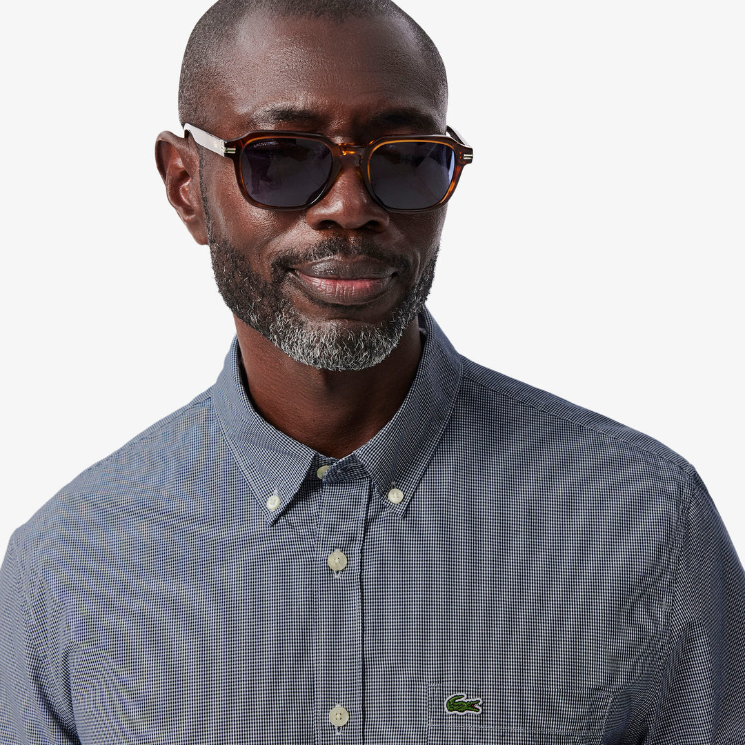 Short Sleeved Regular Fit Gingham Shirt - CH5622