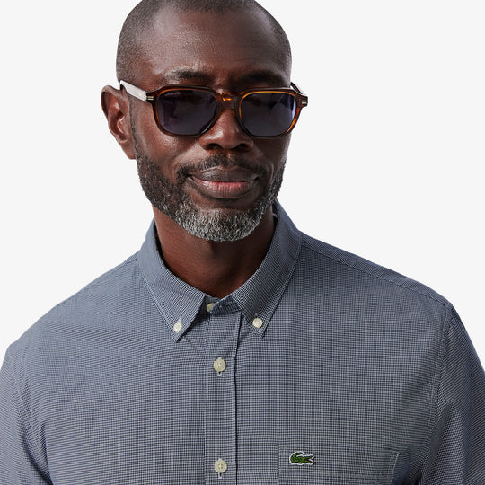 Short Sleeved Regular Fit Gingham Shirt - CH5622