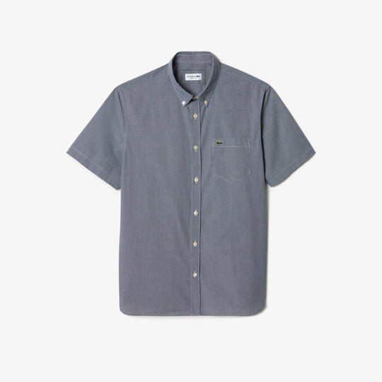 Short Sleeved Regular Fit Gingham Shirt - CH5622
