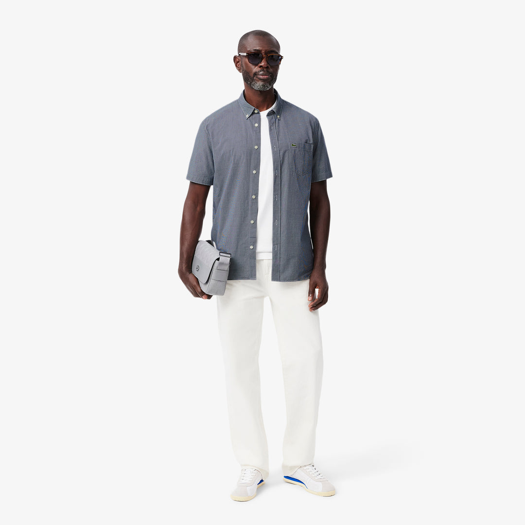 Short Sleeved Regular Fit Gingham Shirt - CH5622
