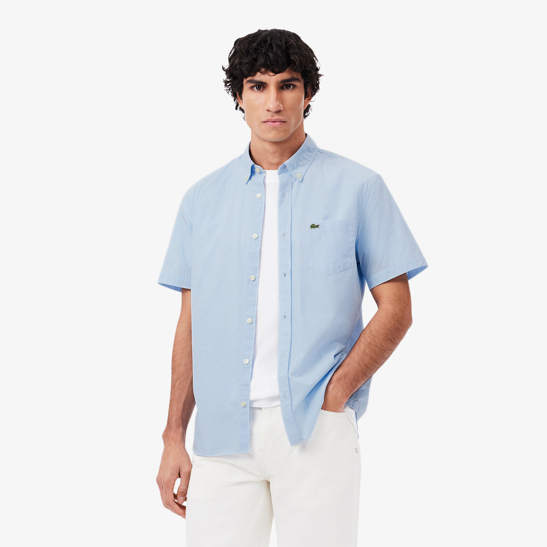Short Sleeved Regular Fit Gingham Shirt - CH5622