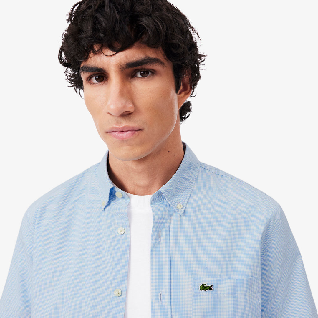 Short Sleeved Regular Fit Gingham Shirt - CH5622