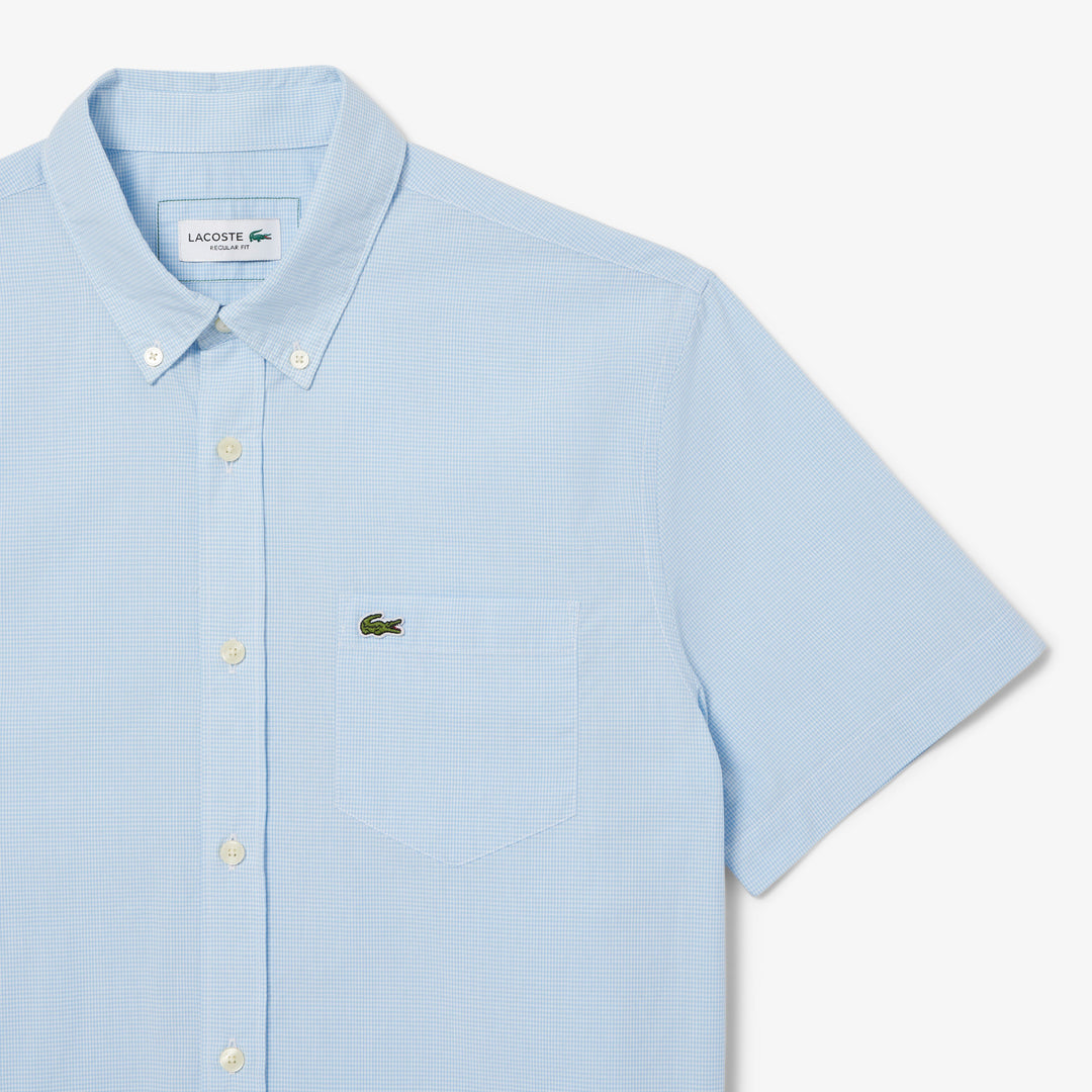 Short Sleeved Regular Fit Gingham Shirt - CH5622