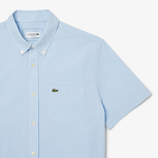 Short Sleeved Regular Fit Gingham Shirt - CH5622