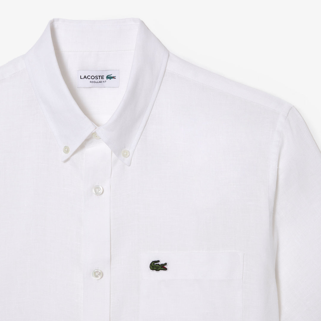 Men’s Lacoste Short Sleeve Linen Shirt - CH5699