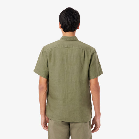 Men's Lacoste Short Sleeve Linen Shirt - CH5699
